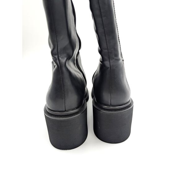 Franco Sarto Kelly Over-The-Knee Boots Round Toe Women's Black Size US9.5 EU40.5 - Picture 4 of 15
